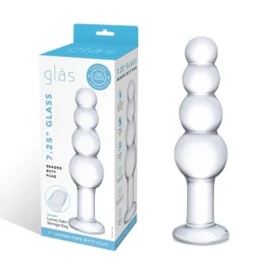 7.25 Glass Beaded Butt Plug