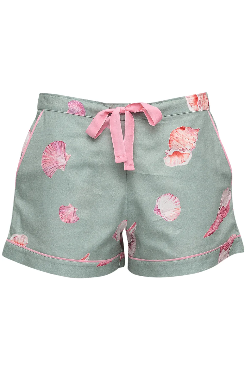 Coral Shell Print Shorts. Size UK 14