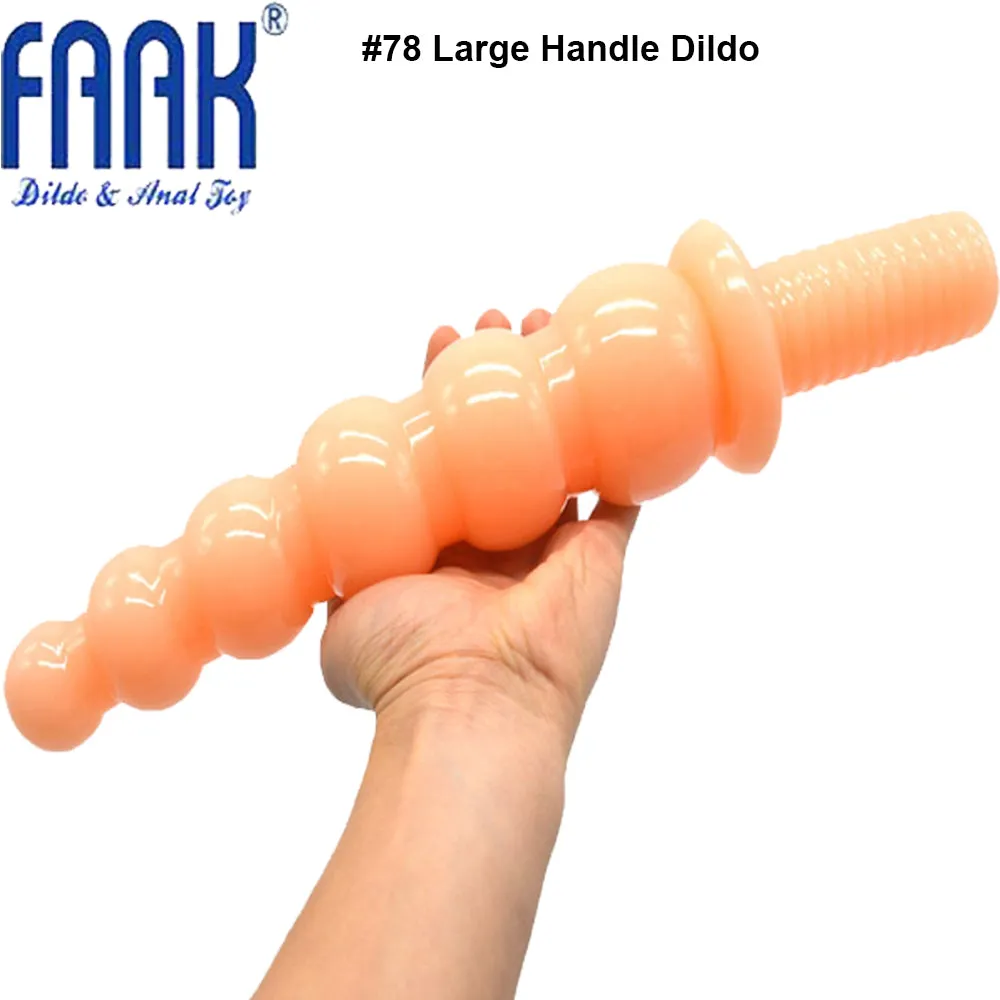 FAAK 14.2 Thrusting Handle Anal Plug 36cm Veined Dildo Huge Fat Adult Sex Toy