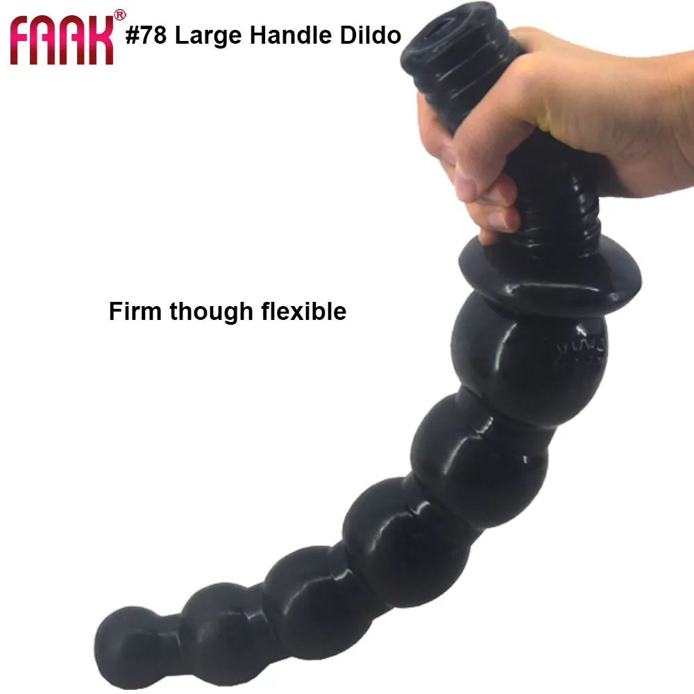 FAAK 14.2 Thrusting Handle Anal Plug 36cm Veined Dildo Huge Fat Adult Sex Toy