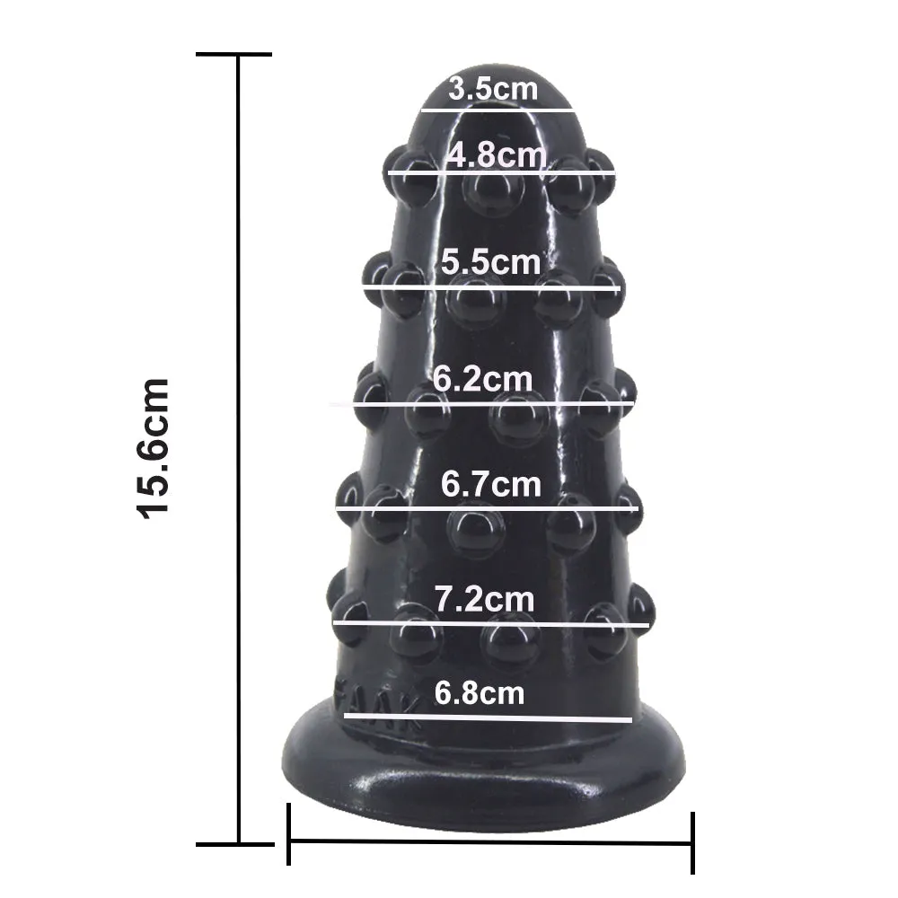 FAAK-74 Huge Thick Dotted Anal Dildo Plug Black