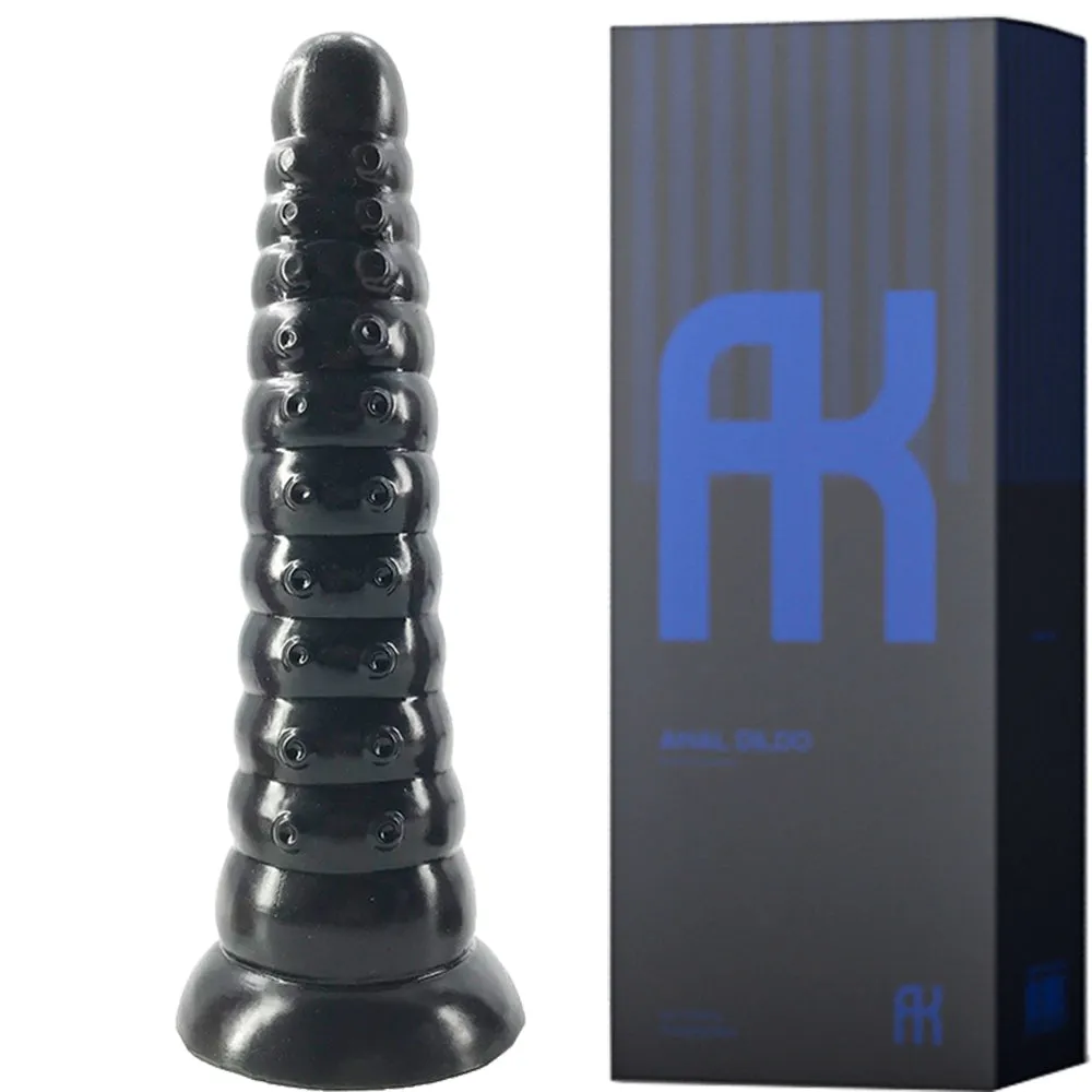 FAAK G121 Large Dildo Liquid Silicone Ridged Alien Tentacle Anal Plug Sex Toy