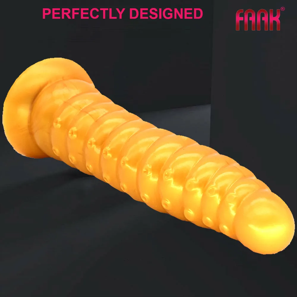 FAAK G121 Large Dildo Liquid Silicone Ridged Alien Tentacle Anal Plug Sex Toy