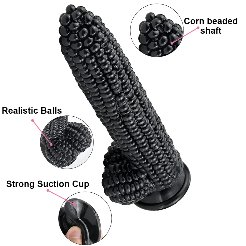 FAAK Realistic 8.2 Corn Beaded Anal Butt Plug 21cm Dildo Suction Cup Balls Dong