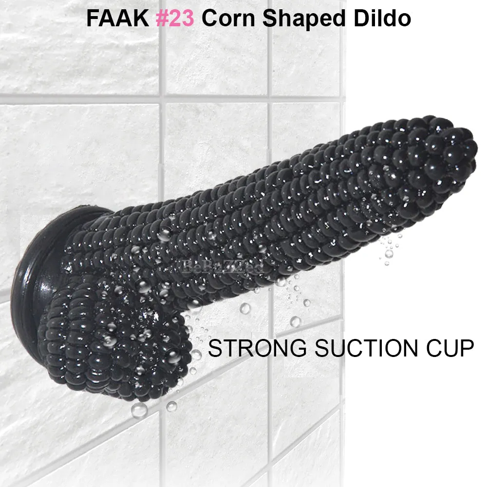 FAAK Realistic 8.2 Corn Beaded Anal Butt Plug 21cm Dildo Suction Cup Balls Dong
