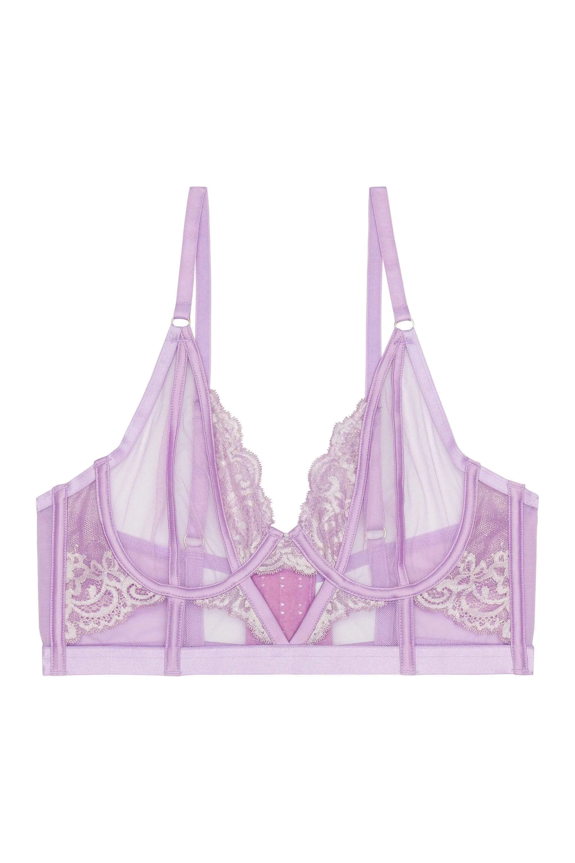 Fenella Lace and Net Longline Bra
