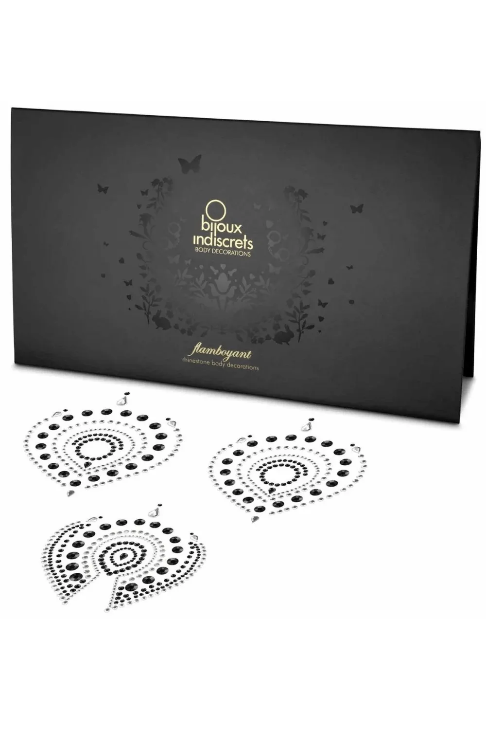 Flamboyant Rhinestone Body Decorations Black/Grey