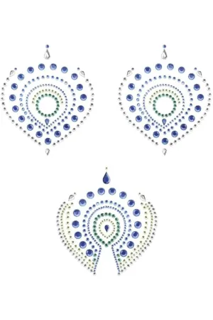 Flamboyant Rhinestone Body Decorations Green/Blue
