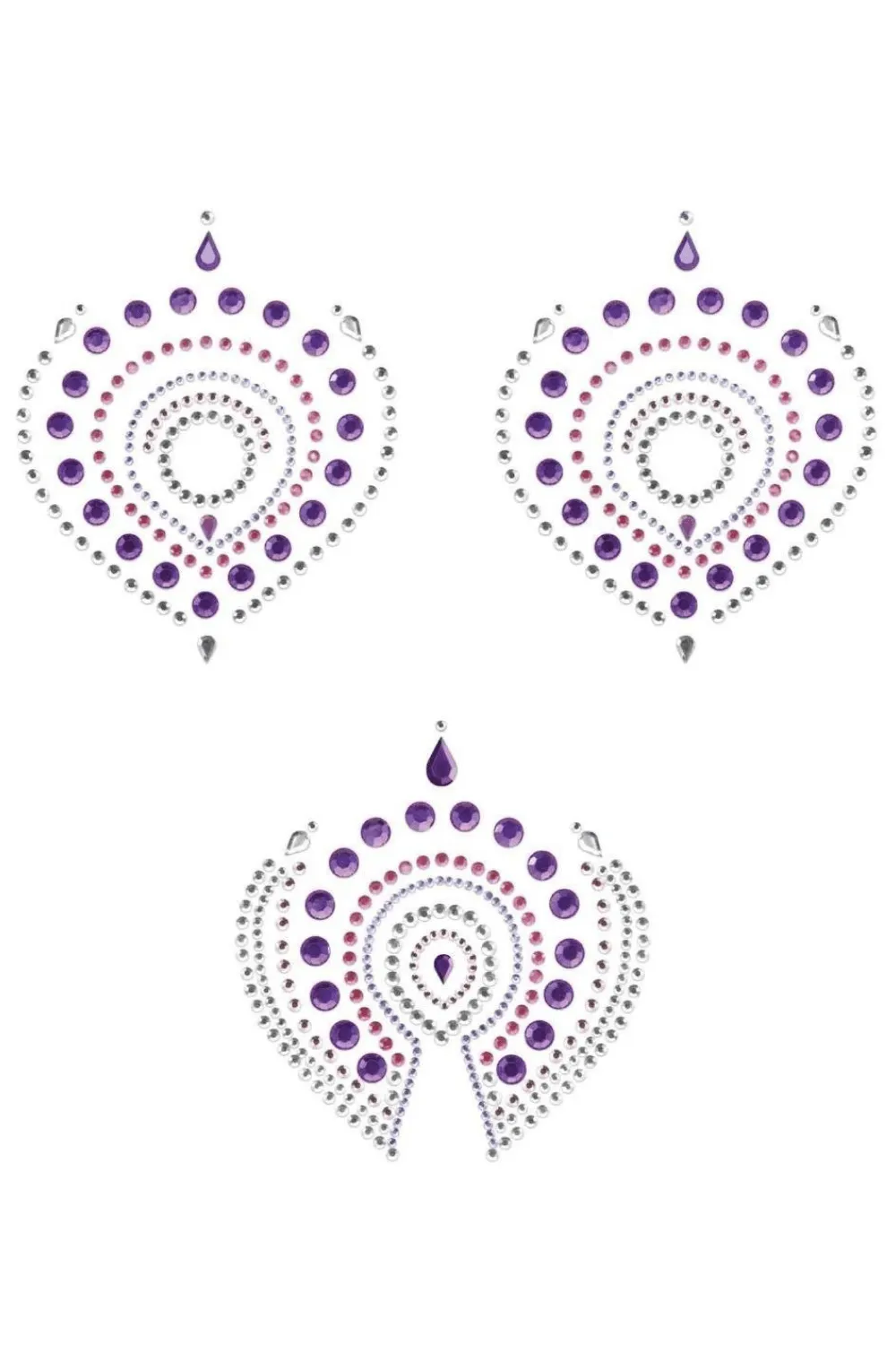 Flamboyant Rhinestone Body Decorations Violet/Pink