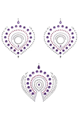 Flamboyant Rhinestone Body Decorations Violet/Pink