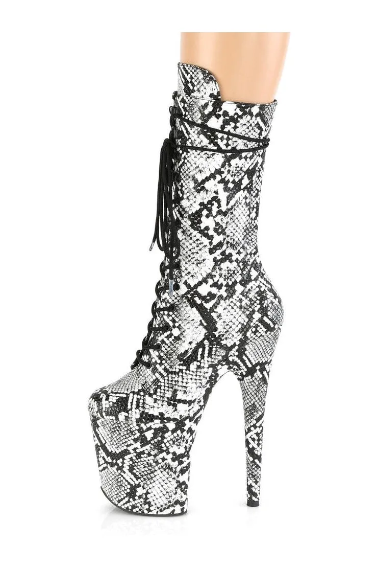 FLAMINGO-1050SP Exotic Boot | Black Faux Leather