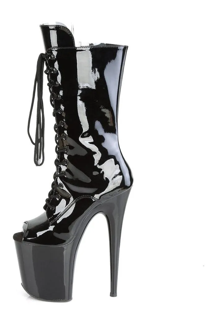 FLAMINGO-1051 Exotic Boot | Black Patent