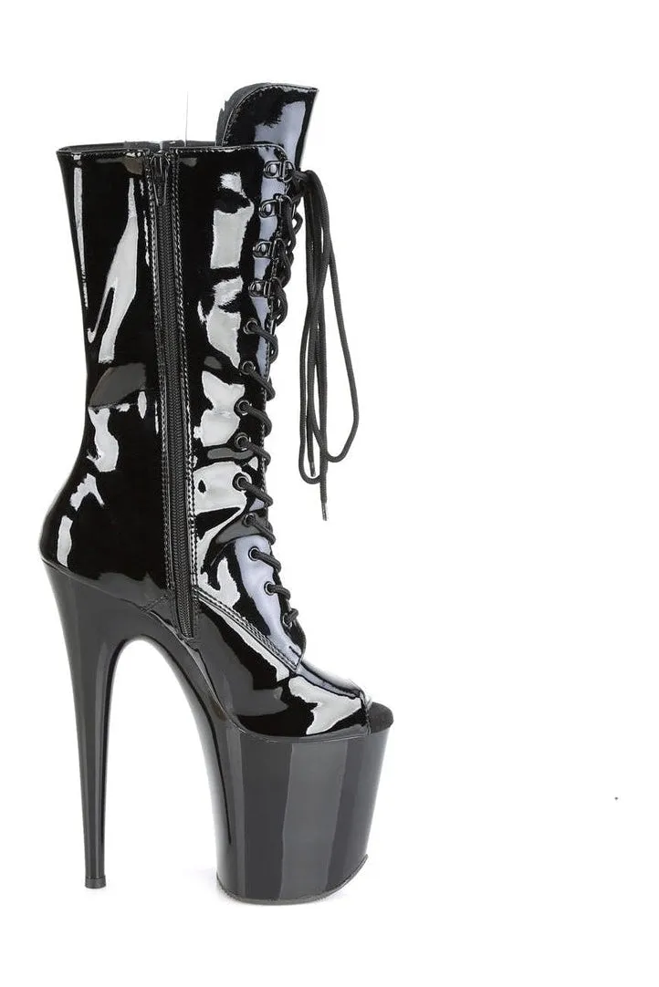 FLAMINGO-1051 Exotic Boot | Black Patent
