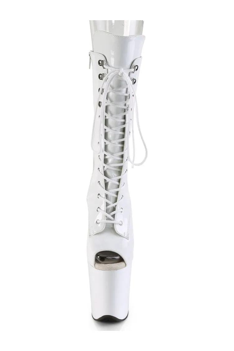 FLAMINGO-1051 Exotic Boot | White Patent