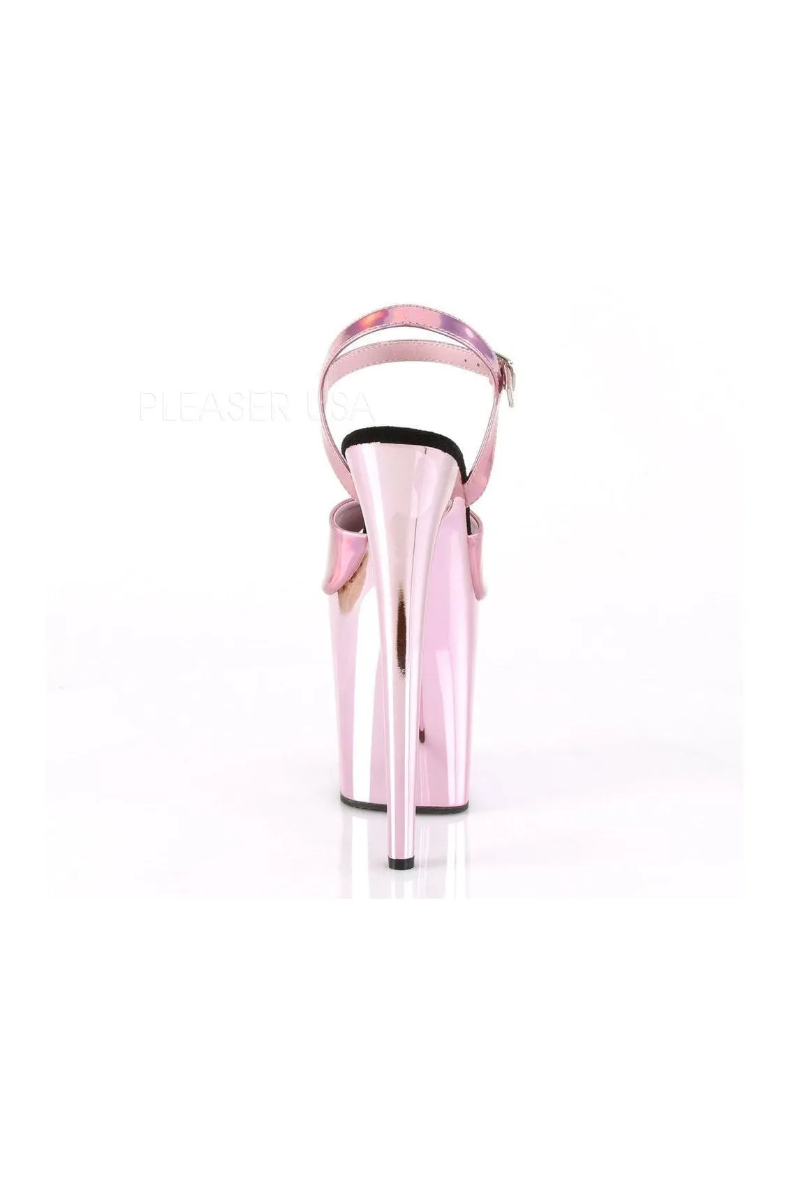 FLAMINGO-809HG Exotic Platform Sandal | Pink Faux Leather