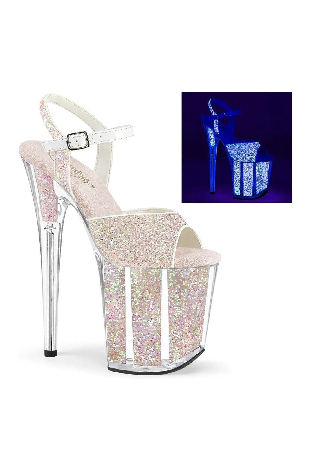 FLAMINGO-810UVG Exotic Sandal | Neon Glitter