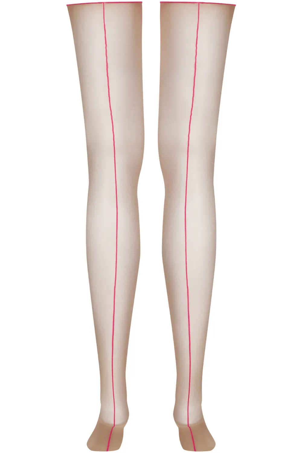 Ginger Snap Cut & Curled Pink Seam Stockings 20 Denier