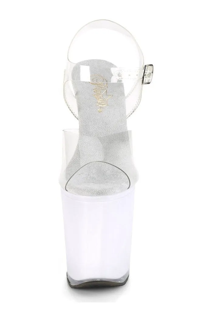 ILLUMINATOR-808 Exotic Sandal | Clear Vinyl