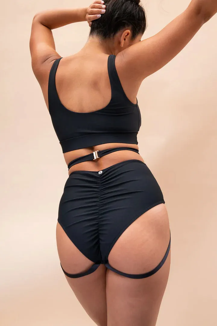 Kehlani High Waist - Adjustable Scrunch Garter High Waist Bottom