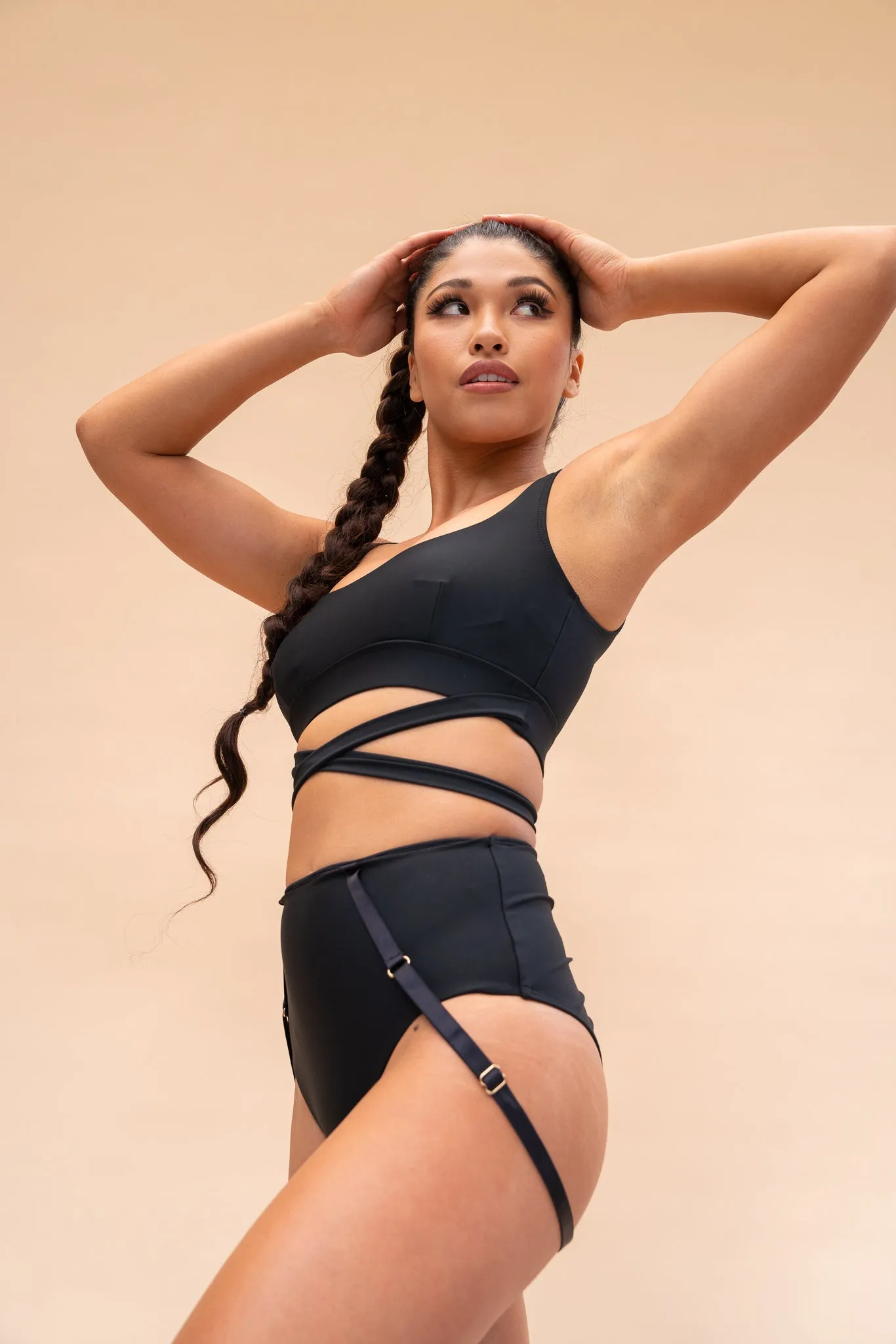 Kehlani High Waist - Adjustable Scrunch Garter High Waist Bottom