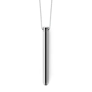 Le Wand Necklace Vibe Rechargeable Discreet Jewelry Vibrator Silver