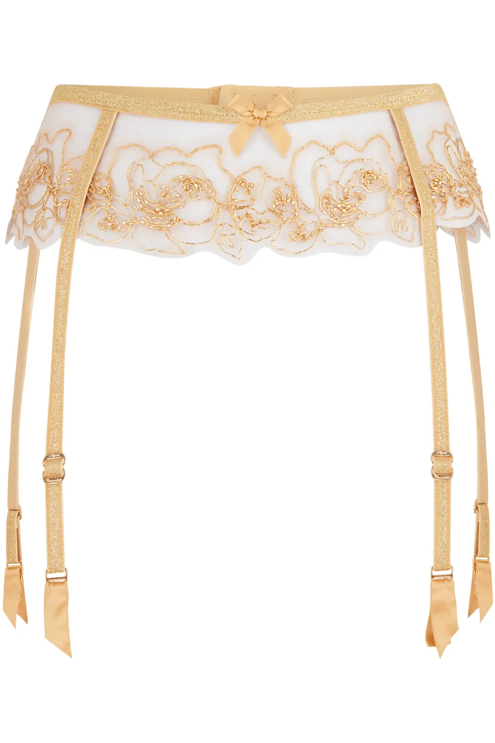 Lindie Suspender Belt Gold. Size 5 (UK 14)