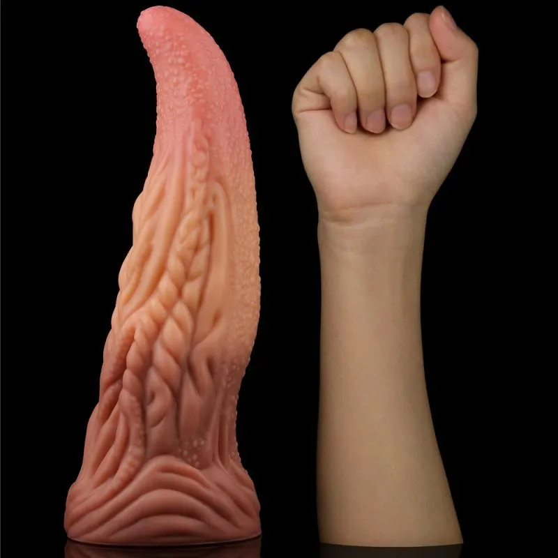 Lovetoy Nature Cock 10 ALIEN TONGUE Dual-Layer Silicone Dildo Realistic
