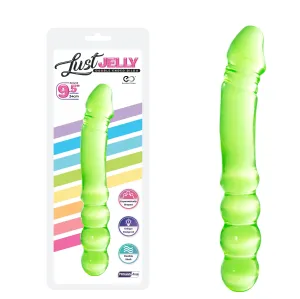 LUST JELLY PVC  9.5 DOUBLE DONG - GREEN