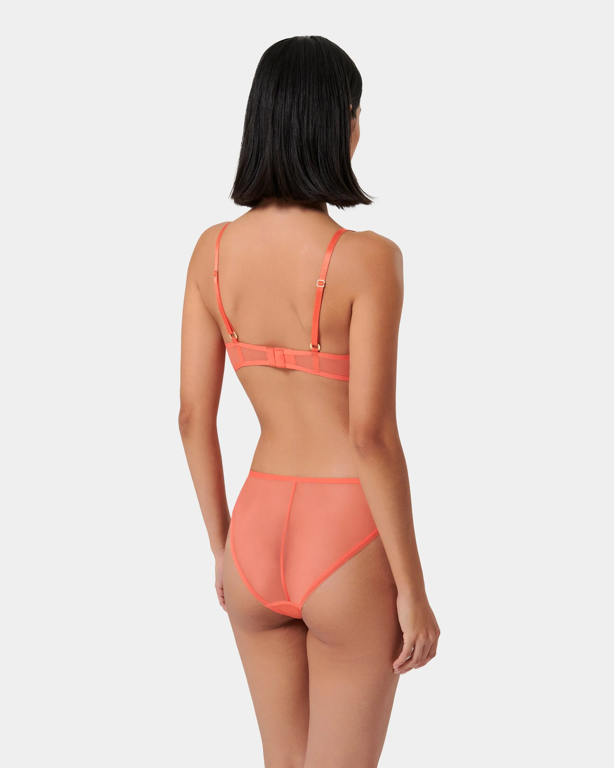 Naomi Mesh Bralette Coral