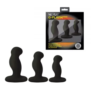 Nexus G-Play Trio  Unisex Vibrator Pack S/M/L Sizes Black