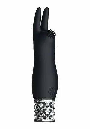 ROYAL GEMS ELEGANCE BLACK RECHARGEABLE SILICONE BULLET