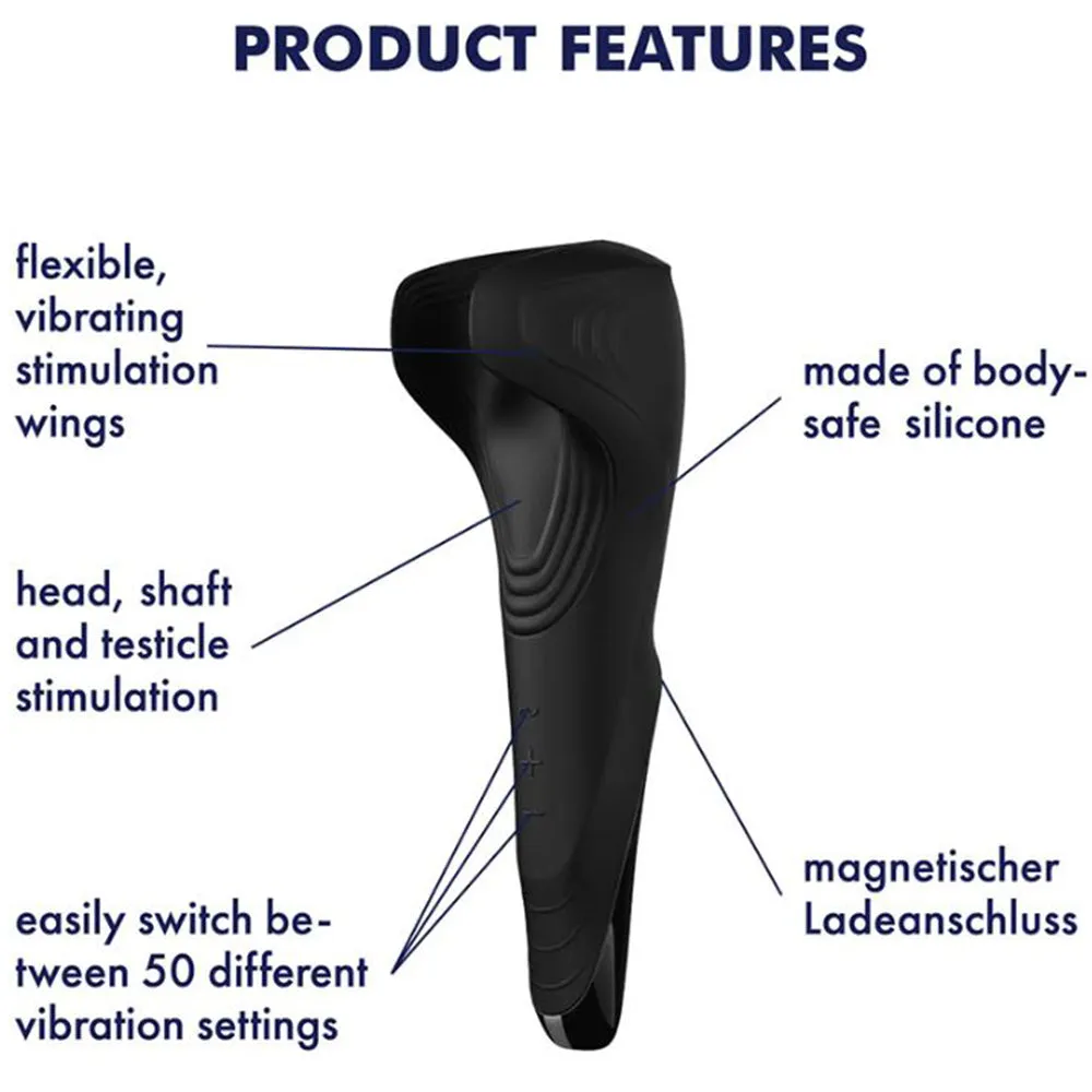 Satisfyer Men Wand Male Masturbator Vibrating Penis Stroker Rechargeable Sex Toy