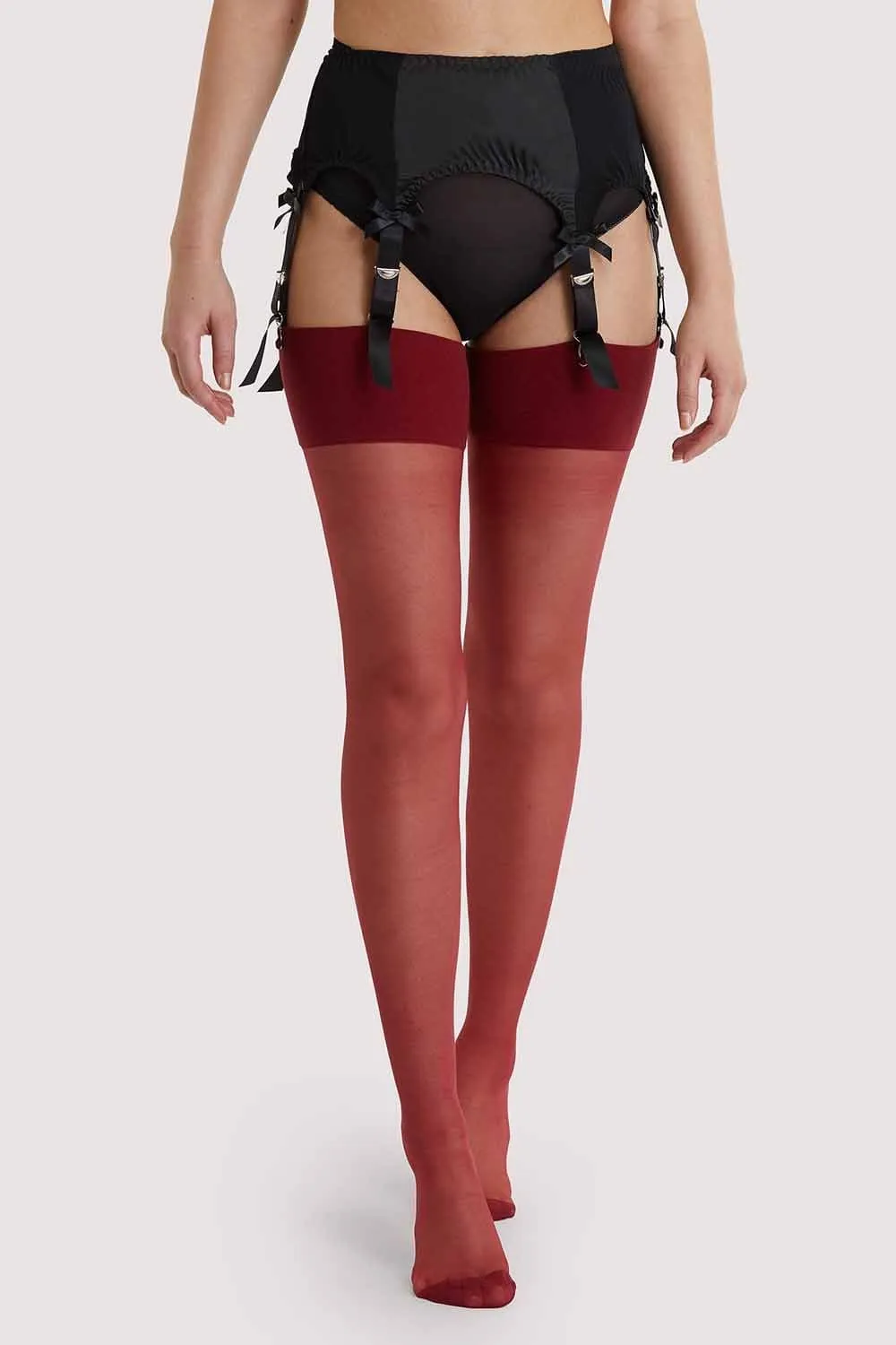 Seamed Stockings Merlot US 4 - 18