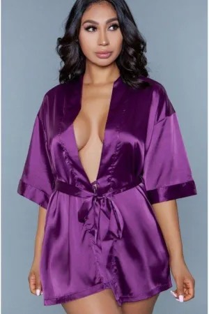 Short Satin Robe