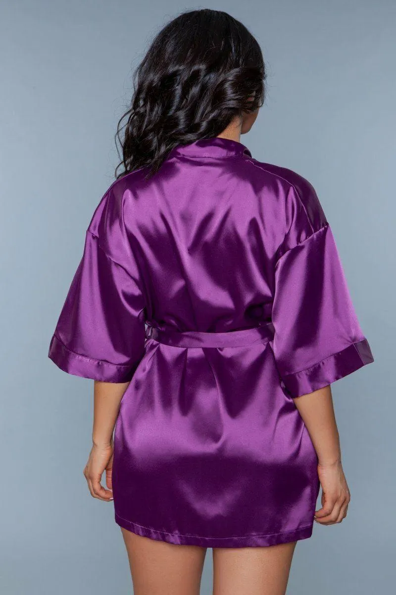 Short Satin Robe