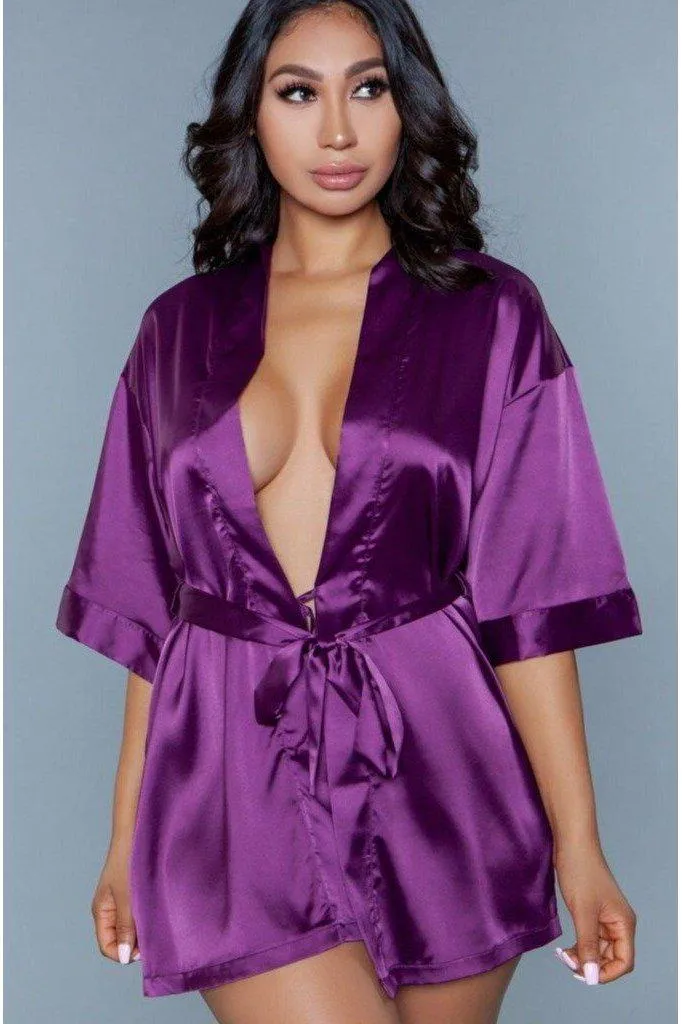 Short Satin Robe