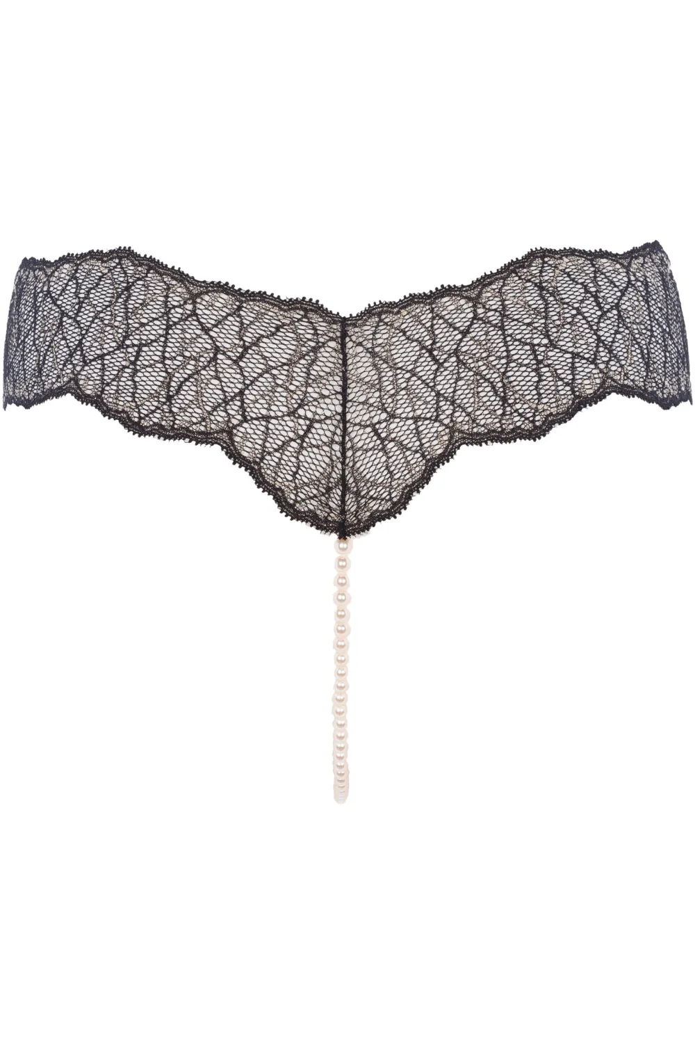 Sydney Single Pearl Thong Black. Size XL
