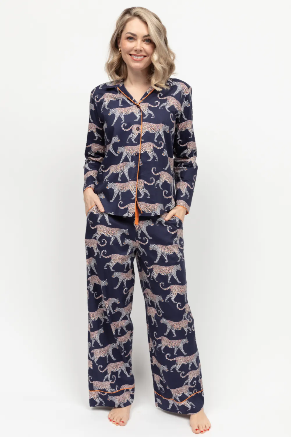 Taylor Leopard Print Pyjama Bottom. Size UK 8