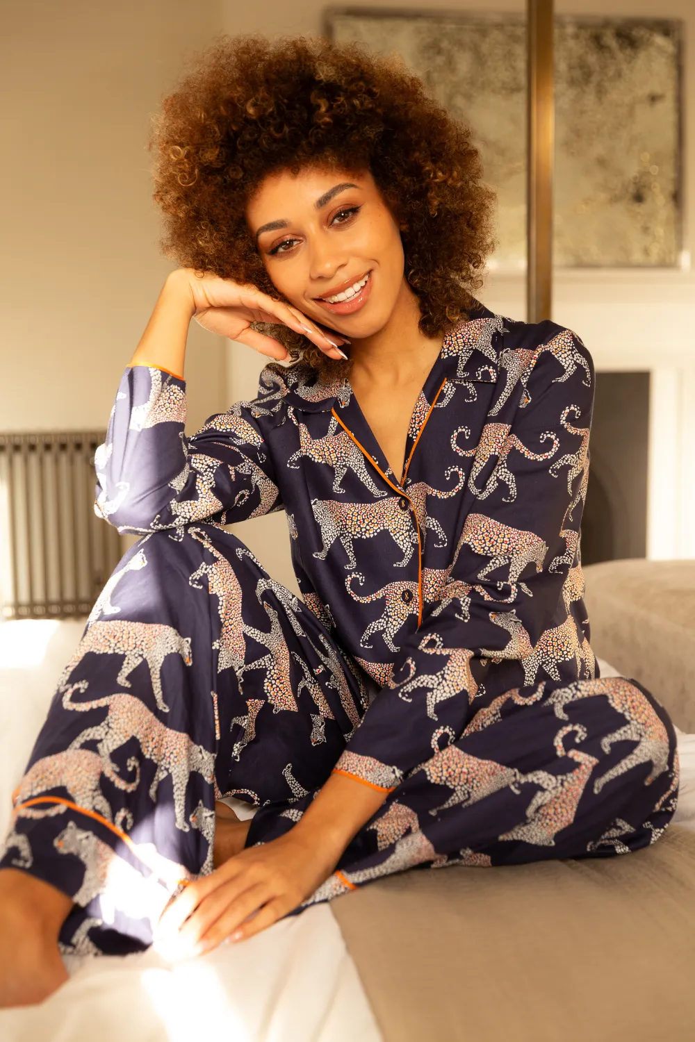 Taylor Leopard Print Pyjama Bottom. Size UK 8