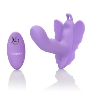 Venus Butterfly Silicone Remote Rocking Penis - Purple