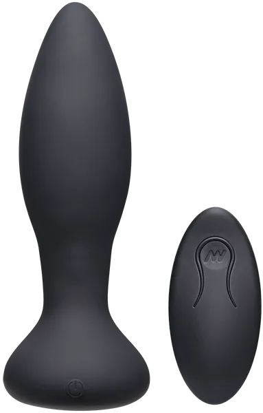 Vibe - Experienced - Rechargeable Silicone Anal Plug With Remote (Black)