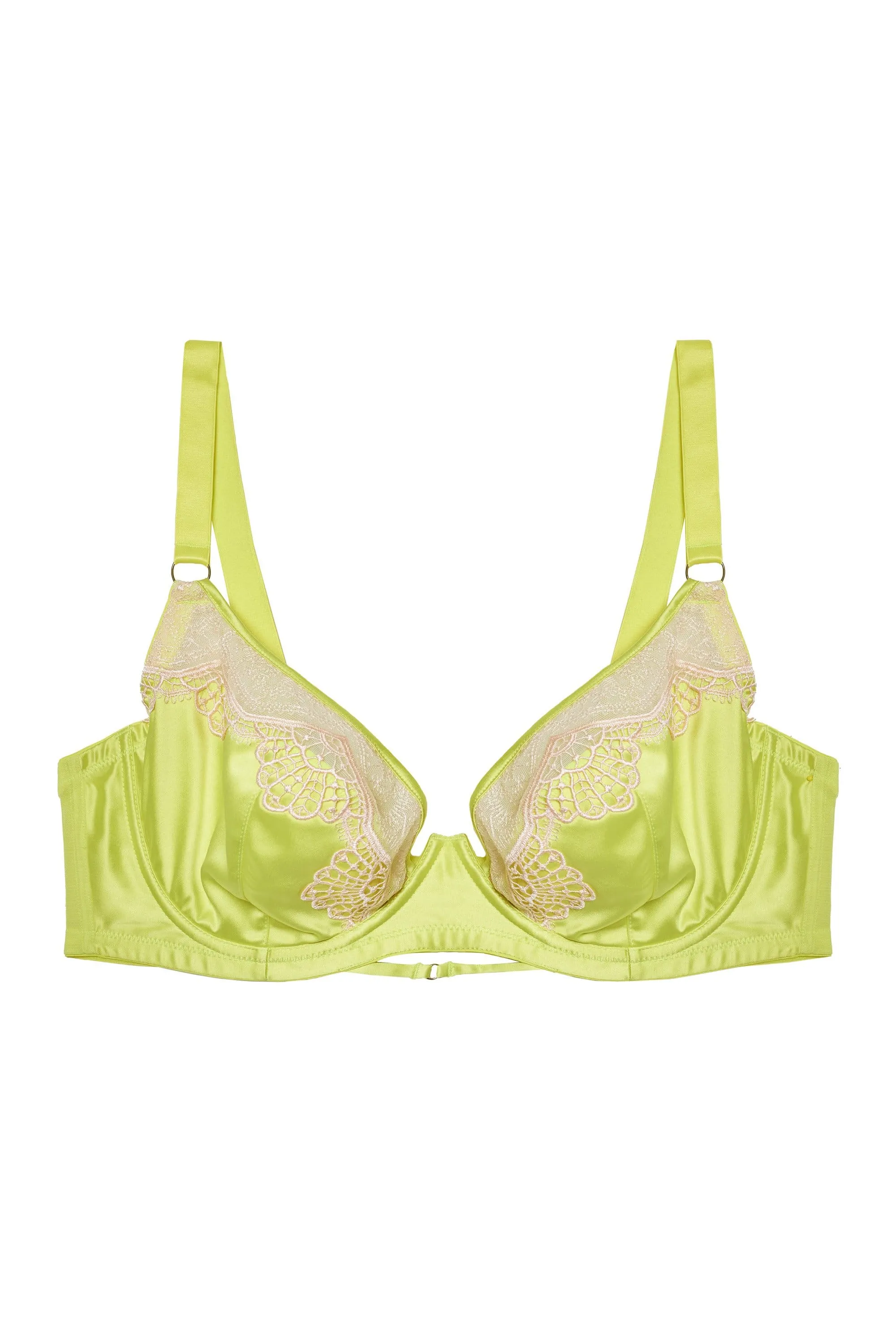 Vivi Chartreuse Plunge Bra