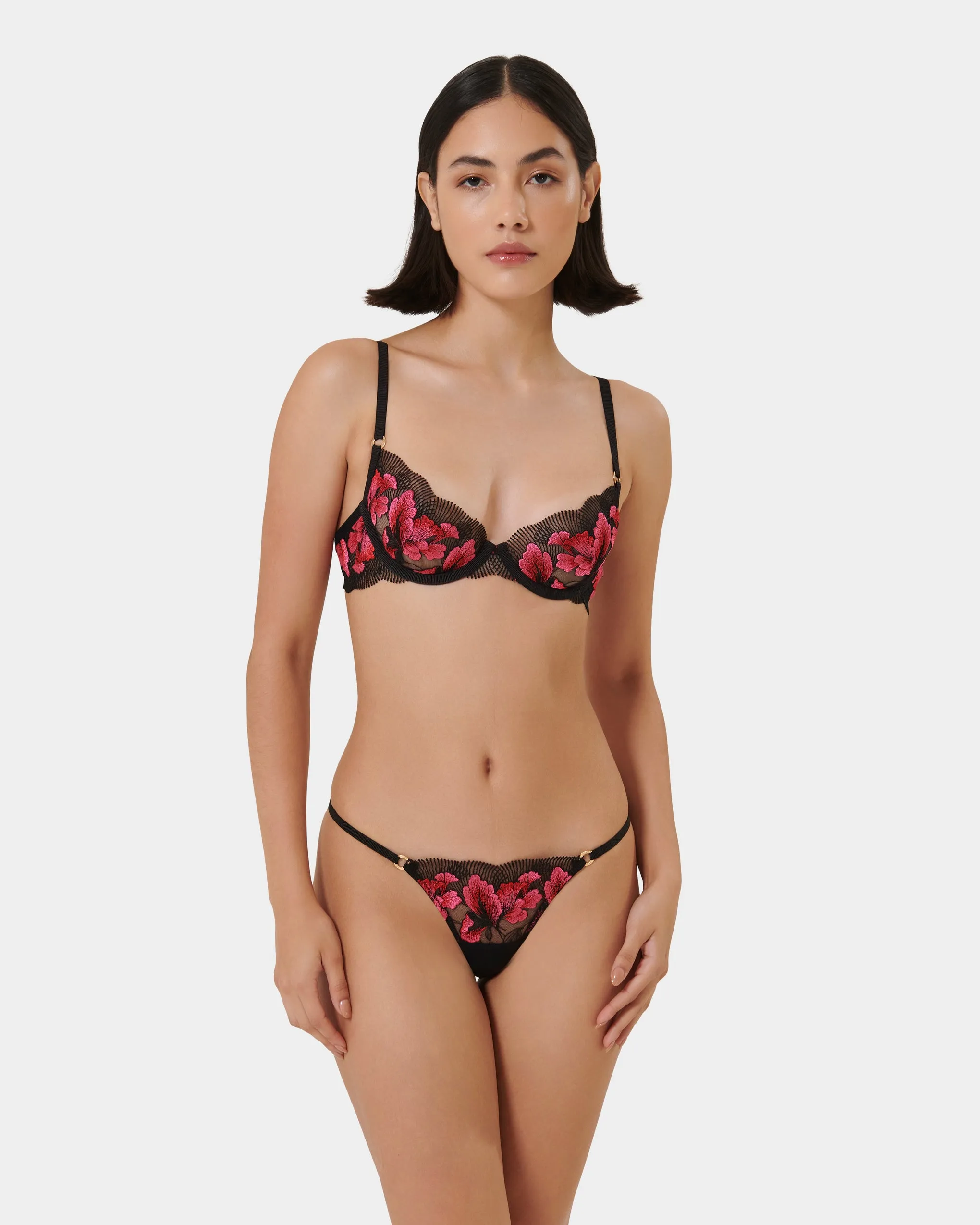 Vivienne Brief Fuchsia Pink/Red/Black